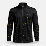 Dark Yellow Net The Open Men Quarter-zip Pullover