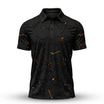 Dark Orange Net The Open Men Polo Shirt