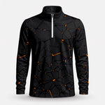 Dark Orange Net The Open Men Quarter-zip Pullover