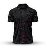 Dark Pink Net The Open Men Polo Shirt