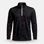 Dark Pink Net The Open Men Quarter-zip Pullover