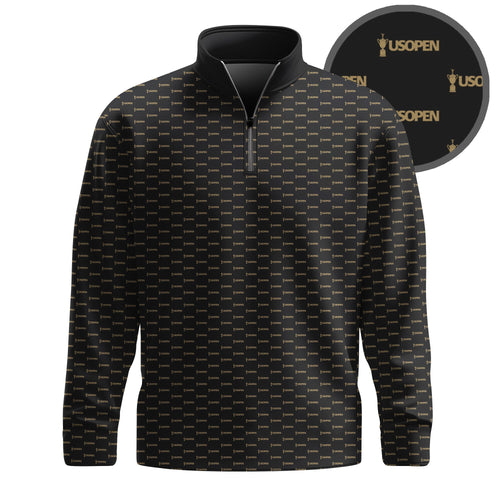 Black The  Pattern Men Quarter-zip Pullover