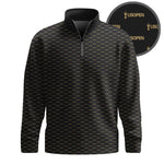 Black The  Pattern Men Quarter-zip Pullover