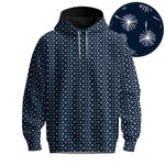 Blue White 2026  Dandelion Pattern Men Hoodie