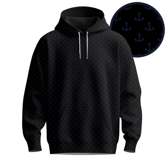 Black Blue Anchor 2026  Men Hoodie