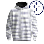 White Blue Cross 2026  Pattern Men Hoodie