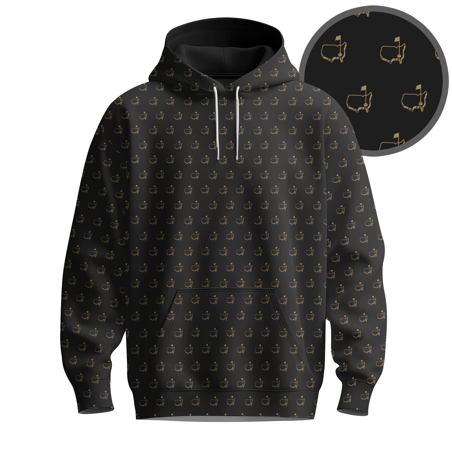 Black Pattern Men Hoodie