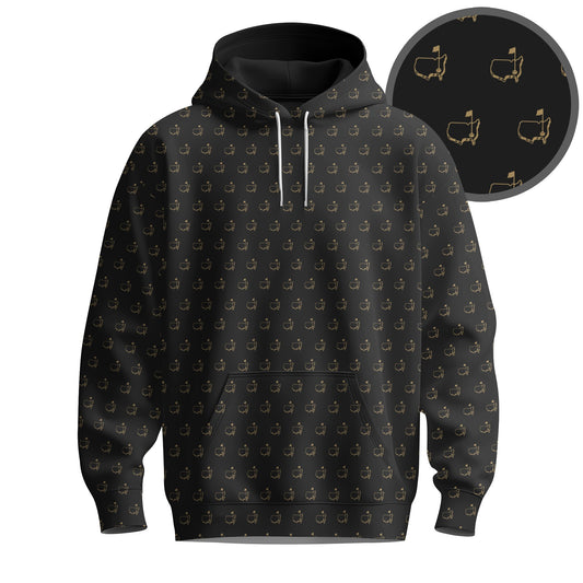 Black Pattern Men Hoodie