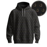 Black Pattern Men Hoodie