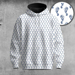 White Blue Seahorse 2026  Men Hoodie