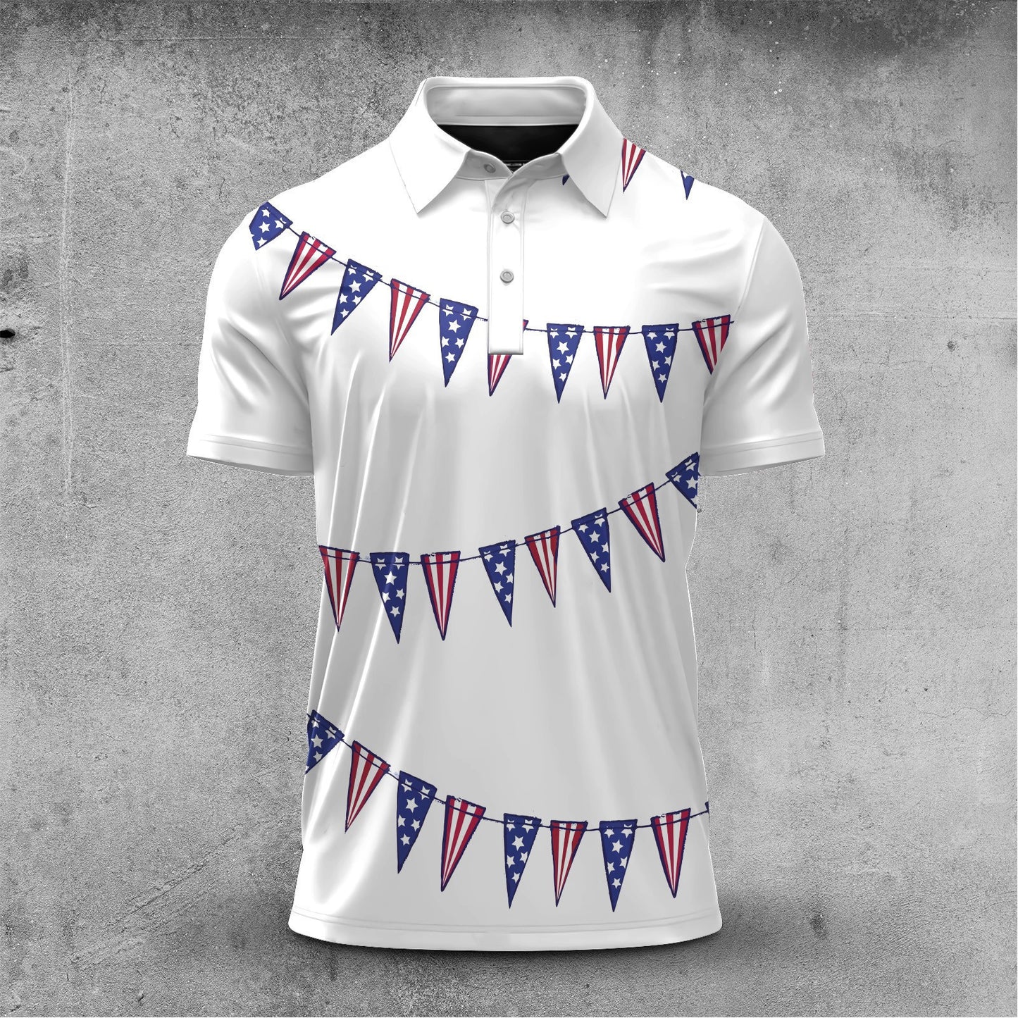 USA Flag String Men Polo Shirt