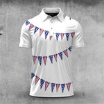 USA Flag String Men Polo Shirt