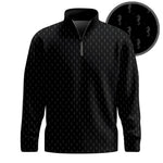 Black Seahorse  Men Quarter-zip Pullover