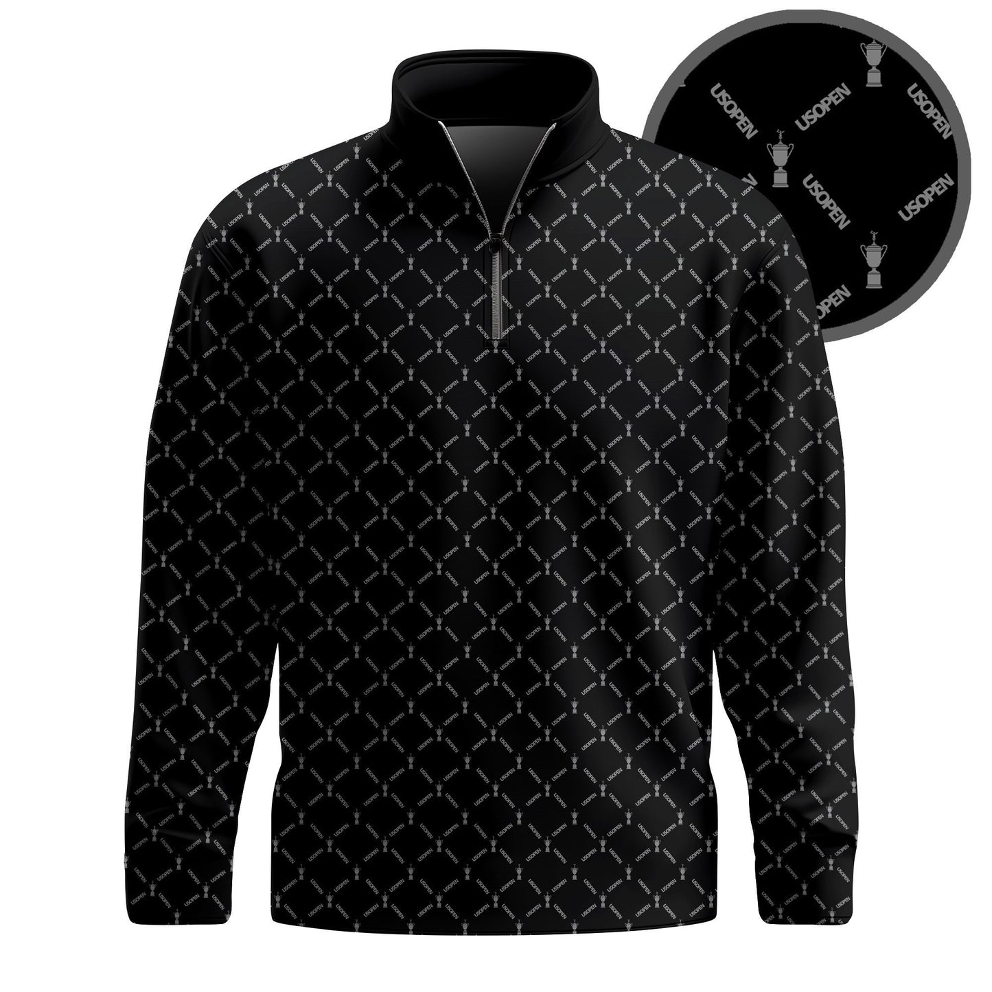 Black The  Pattern Brands Men Quarter-zip Pullover