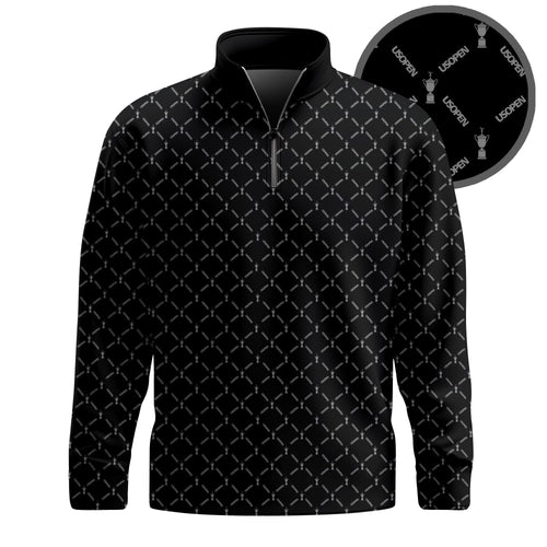 Black The  Pattern Brands Men Quarter-zip Pullover