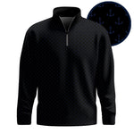 Black Blue Anchor 2026  Men Quarter-zip Pullover