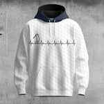 Heart Beat Golf Blue Men Hoodie