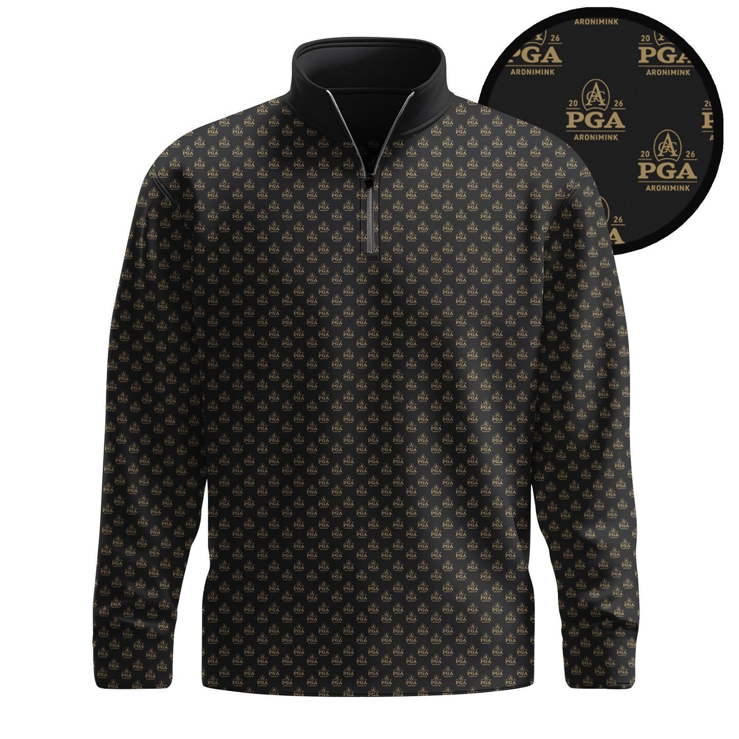 Black The 2026  Pattern Men Quarter-zip Pullover