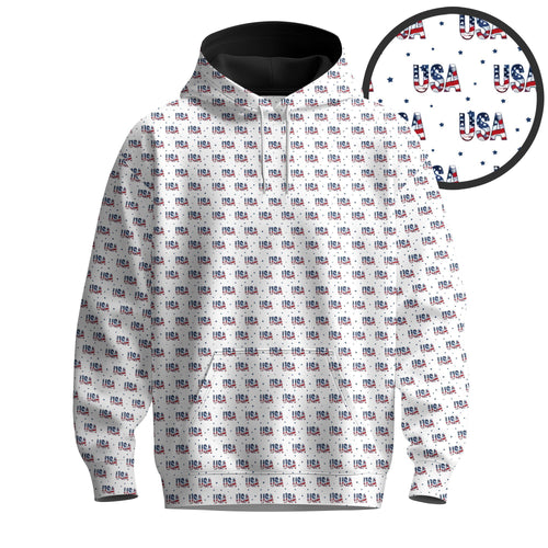 2026  USA Texture Pattern Men Hoodie