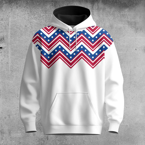 USA Texture Blue Red And White Men Hoodie