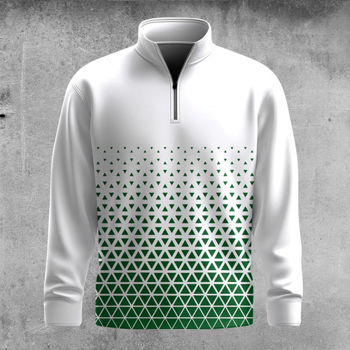 The Matters Green Triangle Men Quarter-zip Pullover