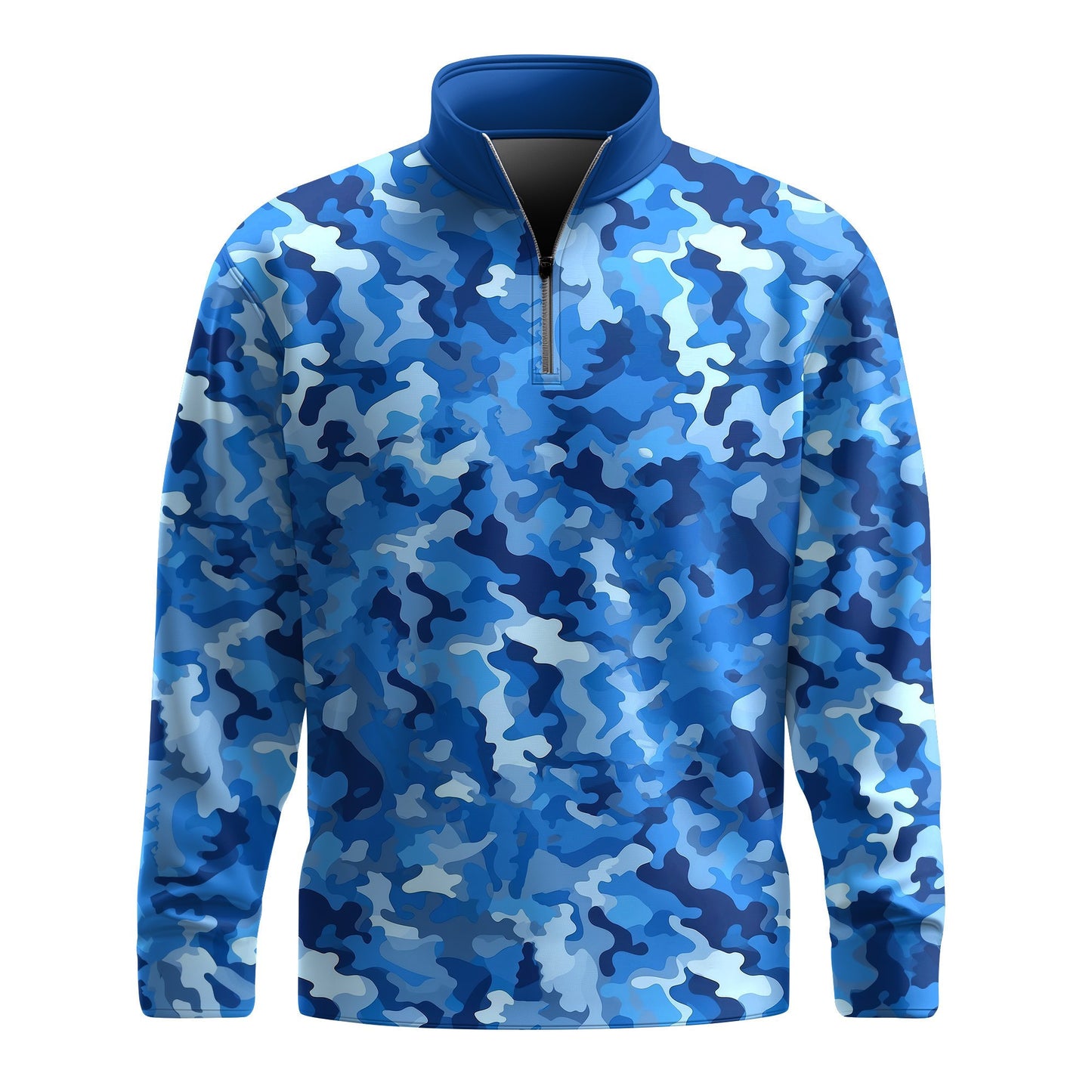 Blue Camo 2026  Men Quarter-zip Pullover