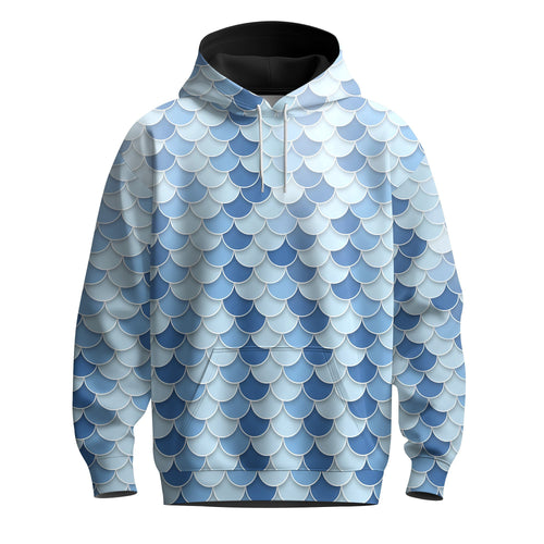 Fish Scales Pattern  Men Hoodie