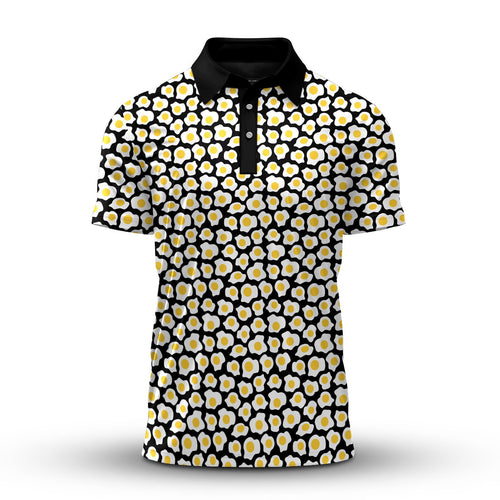 Fried Eggs Pattern Men Polo Shirt