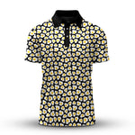 Fried Eggs Pattern Men Polo Shirt