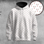 White Reindeer Men Hoodie