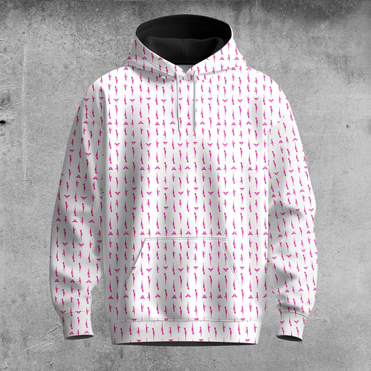 Pink Gun Pattern  Men Hoodie