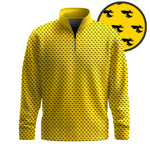 Black Yellow Bee Pattern 2026  Men Quarter-zip Pullover