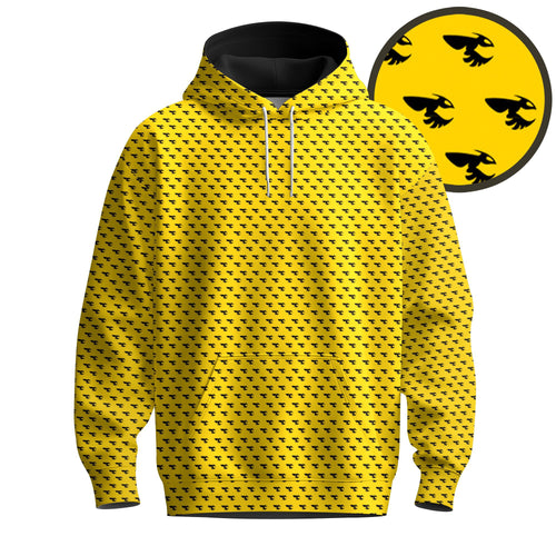 Black Yellow Bee Pattern 2026  Men Hoodie