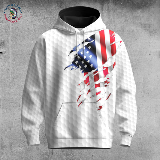Golf Flag American 126th  Men Hoodie