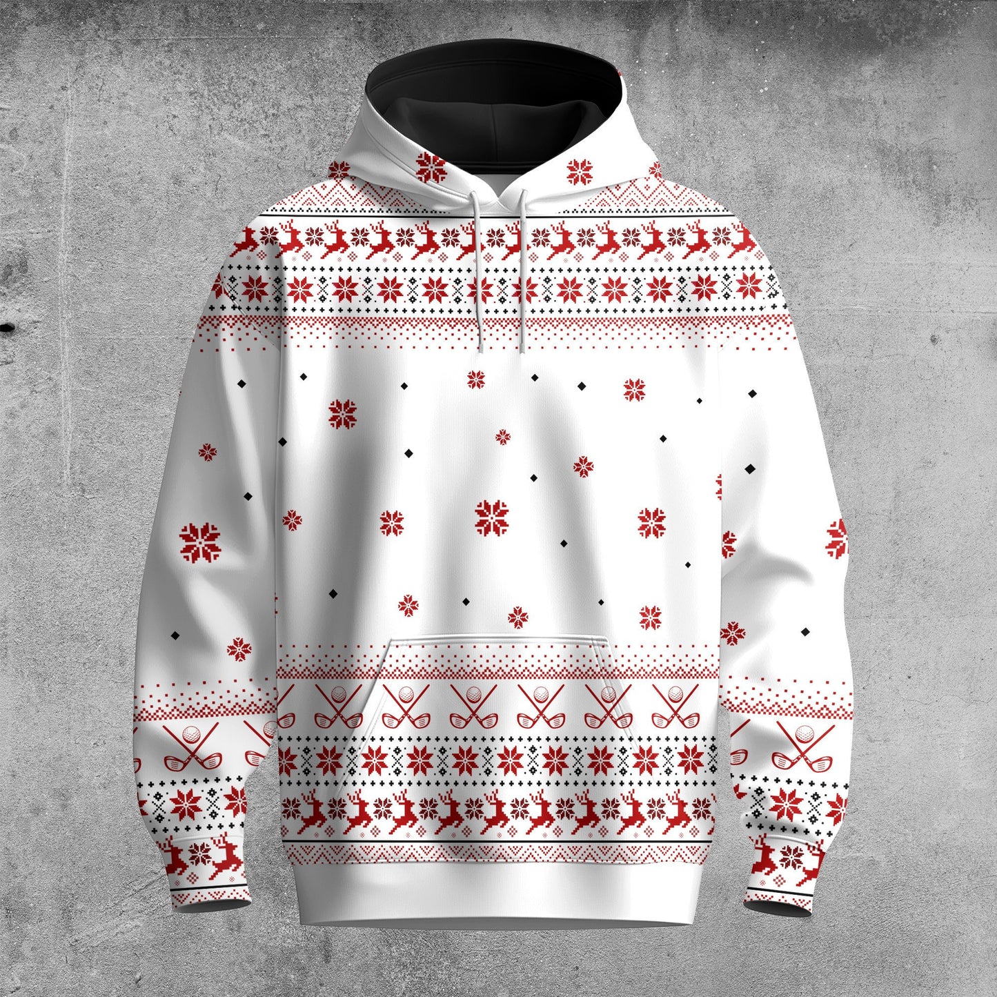 Red Ugly Pattern Brand Hoodie
