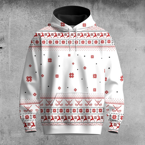 Red Ugly Pattern Brand Hoodie