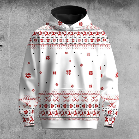 Red Ugly Pattern Brand Hoodie