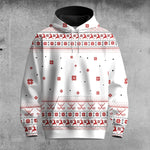 Red Ugly Pattern Brand Hoodie