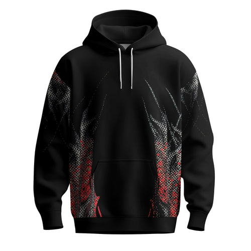 2026  Black Red Frame Men Hoodie