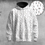 Christmas Stick Figures Play Golf Pattern Men Hoodie