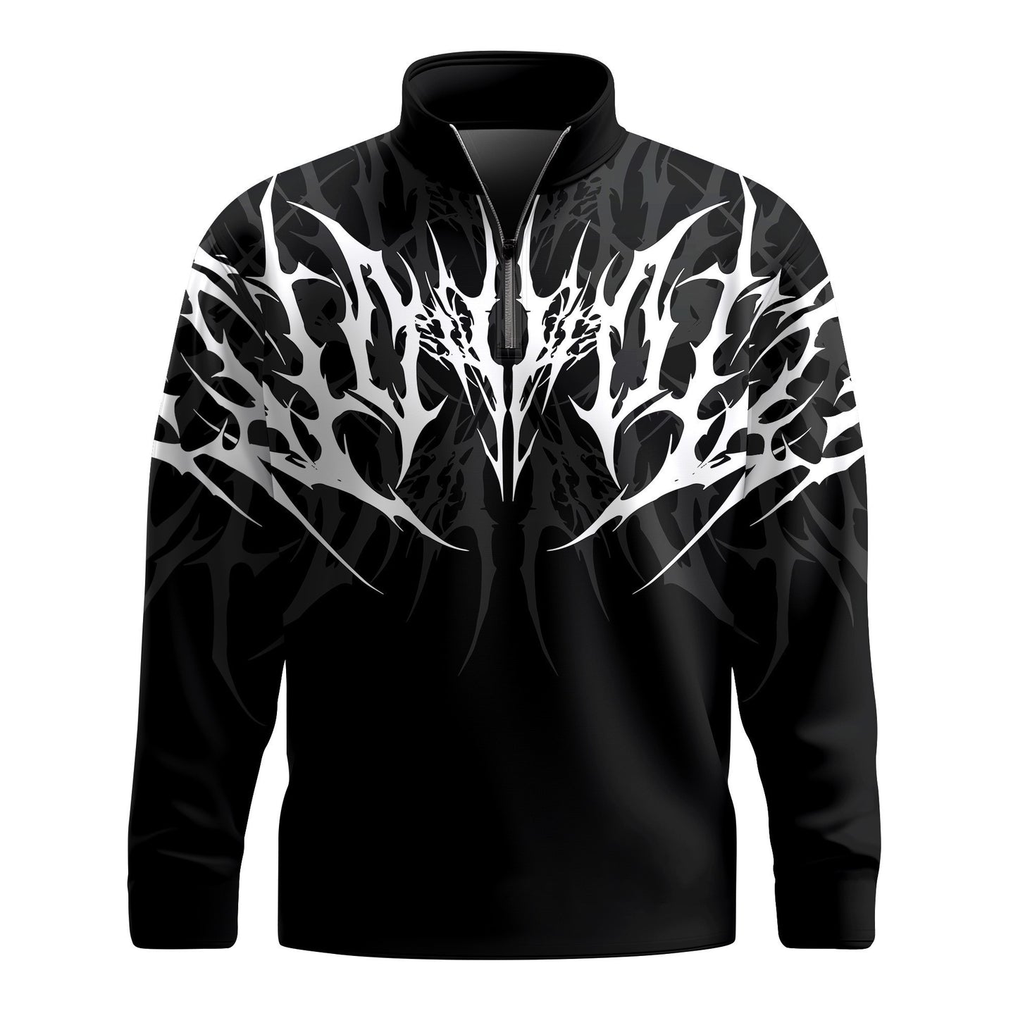 Black & White Tattoo 2026 Men Quarter-zip Pullover