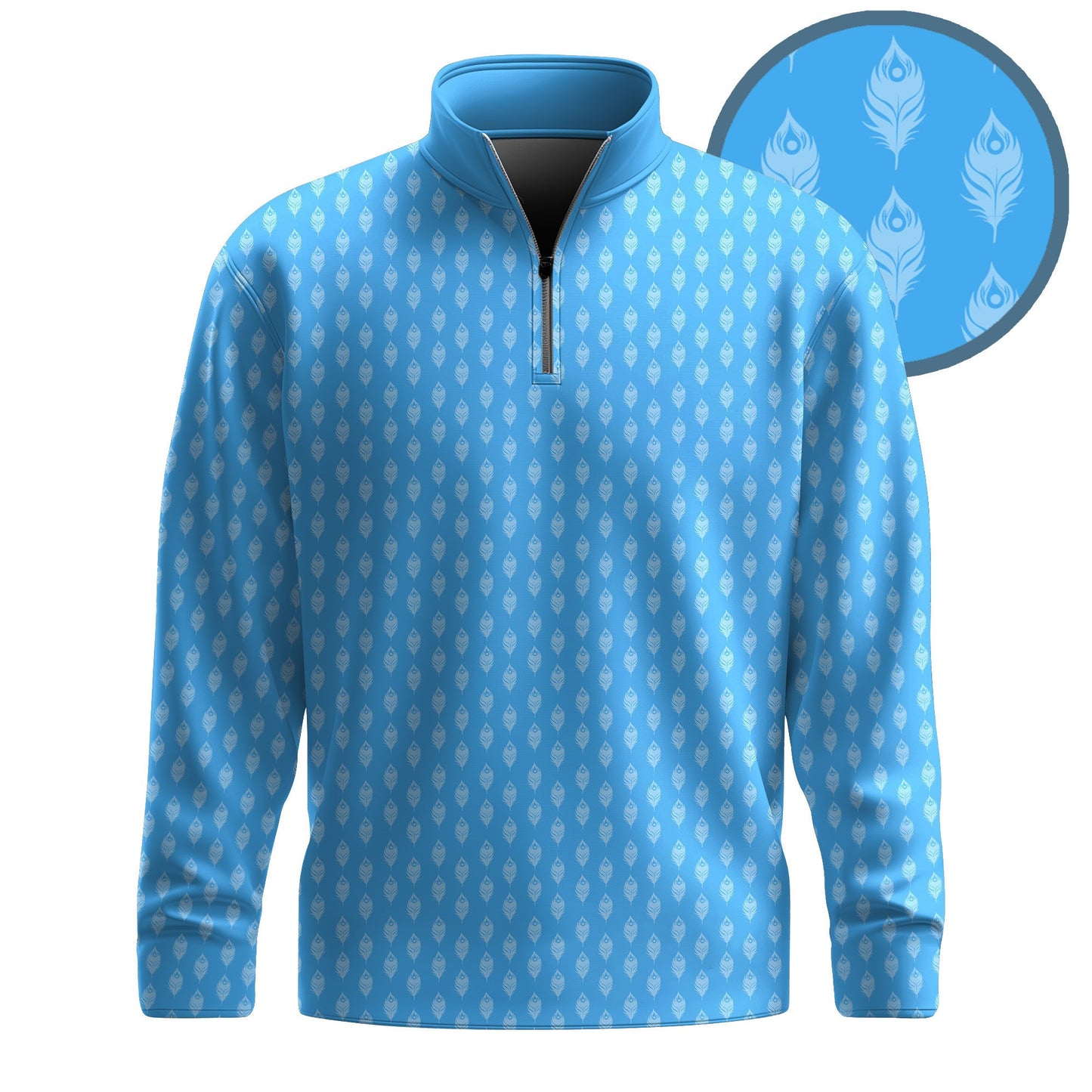 Peacock Feather 2026  Men Quarter-Zip Pullover
