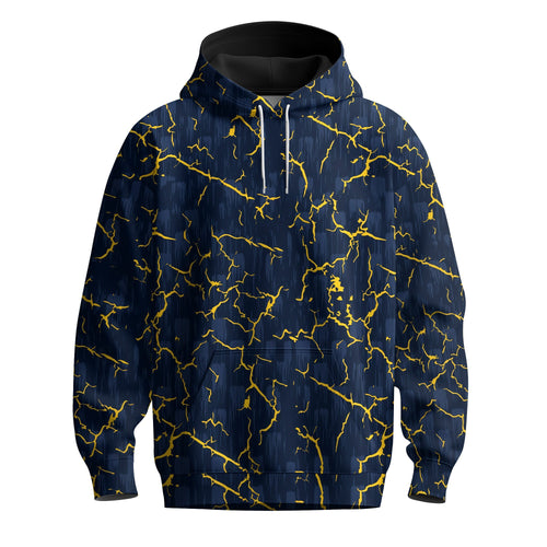 Blue Yelllow Cracks 2026  Men Hoodie