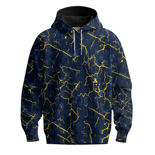Blue Yelllow Cracks 2026  Men Hoodie