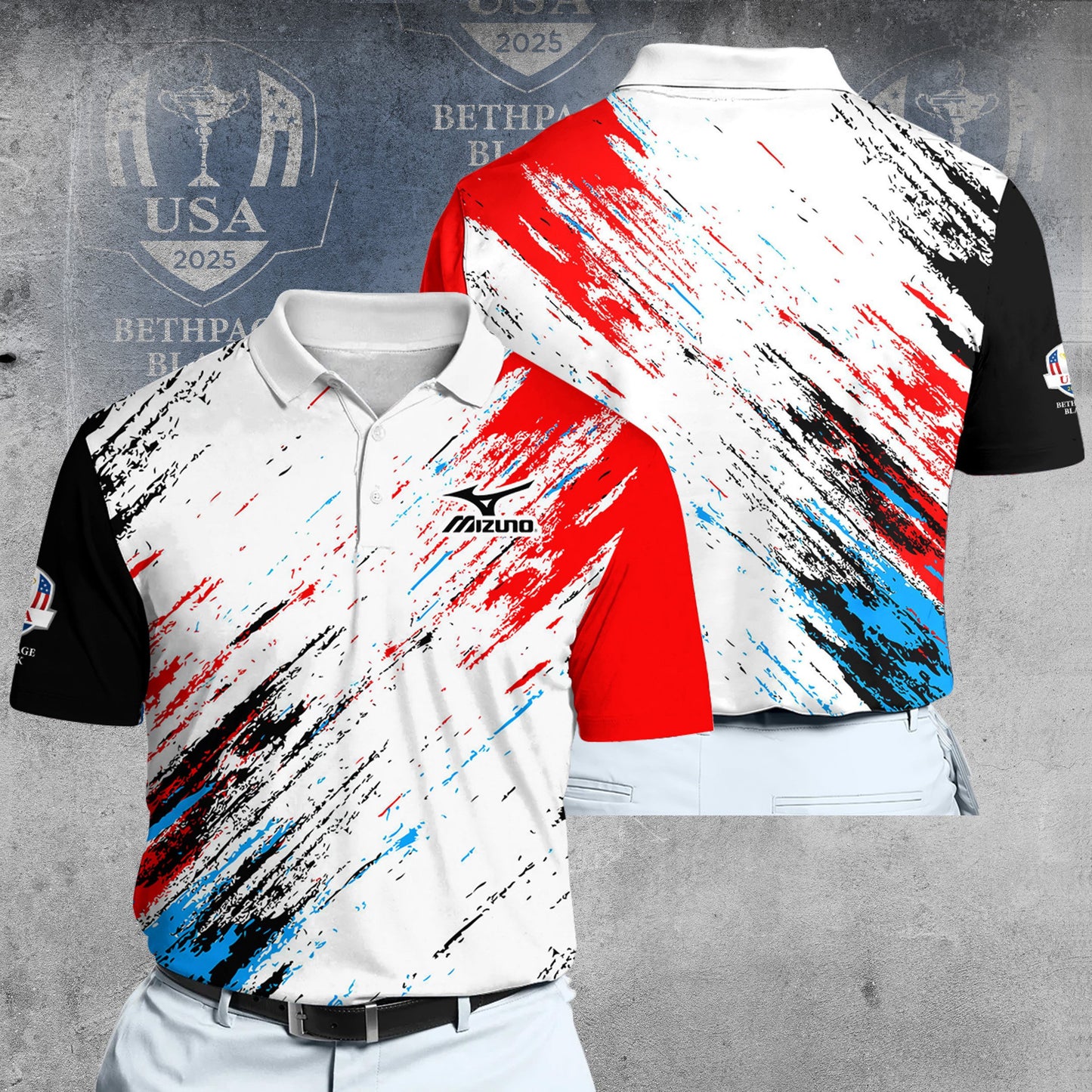 Sporty Ryder Cup 2025 Men Polo Shirt MZN