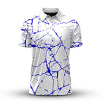 Blue Paint Flakes Men Polo Shirt No Brand