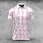 Pink Gun Pattern  Men Polo Shirt