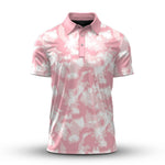 Pink Tie Dye  Men Polo Shirt