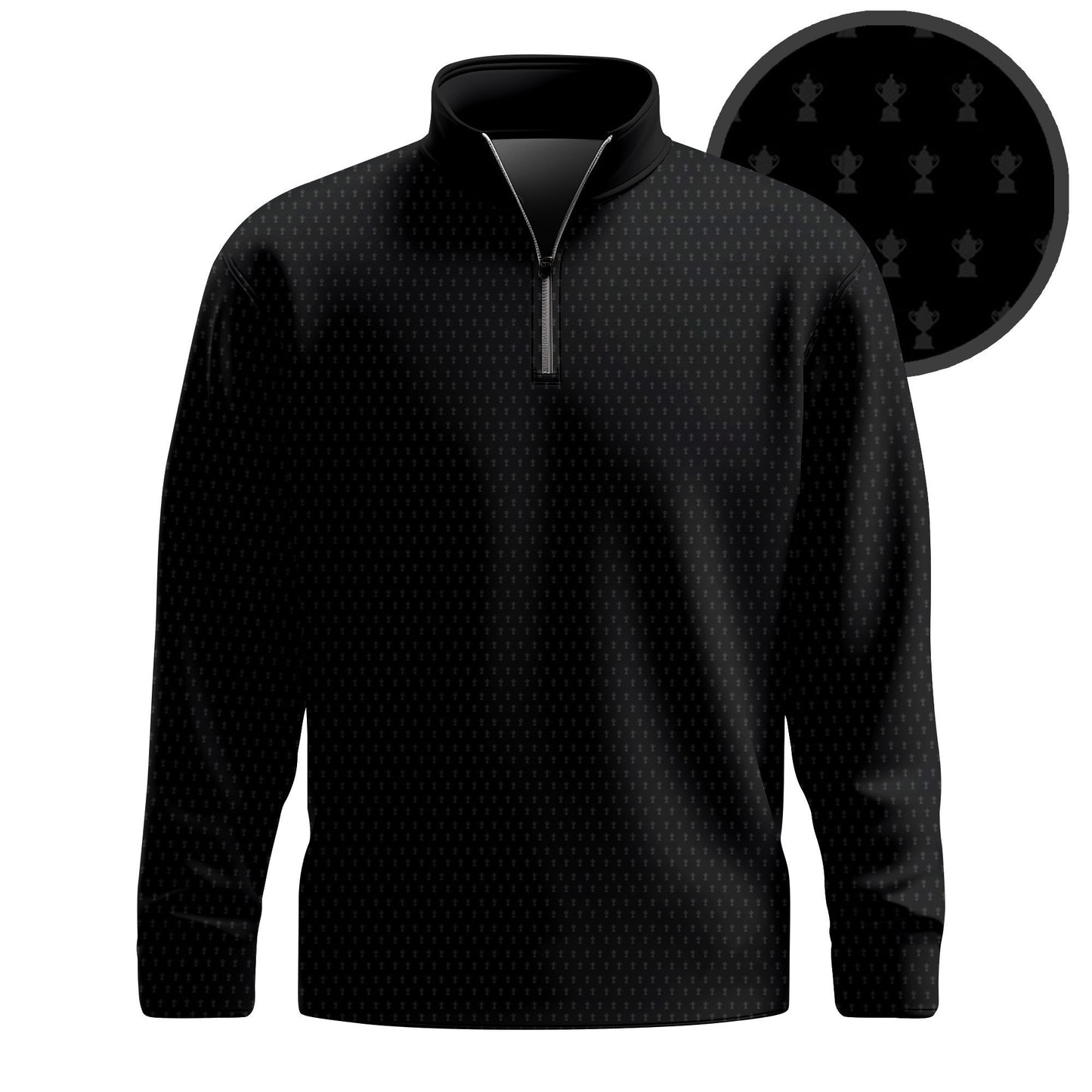 2026 Trophy Black Men Quarter-Zip Pullover