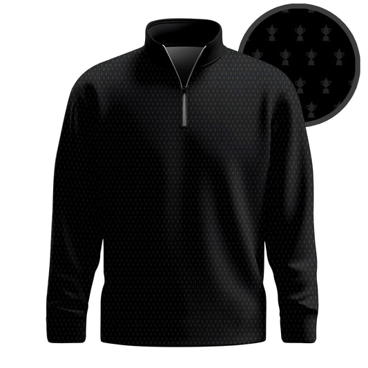 2026 Trophy Black Men Quarter-Zip Pullover